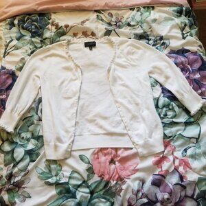 Investment Petites - White Cardigan (Size SP)